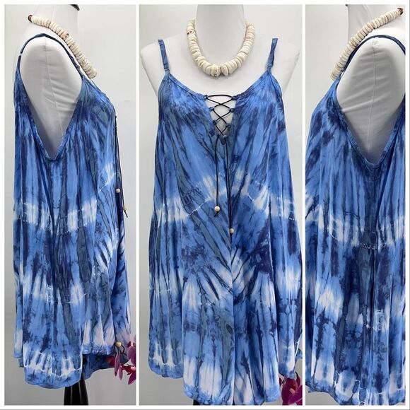 Beach Boho Romper Gypsy Overall Wide Leg The Kau wela Mini Romper Black & White - Picture 1 of 14